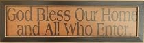 God Bless Our Home All Who Enter Print Sign Picture