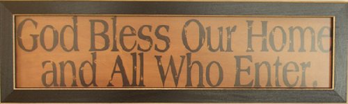 God Bless Our Home All Who Enter Print Sign Picture