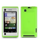 Neon Green Silicone Rubber Gel Soft Skin Case Cover for Motorola Devour A55 ....