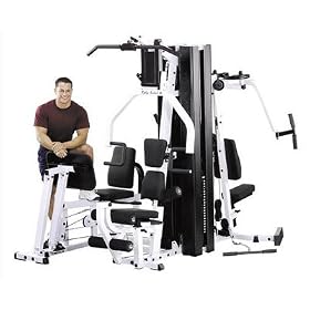 Body Solid SELECTORIZED Home Gym with Lamar Advantage Walk-Thru Recumbent Exercise Bike EXM3000LPS_3450