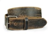 Genuine Vintage Retro Leather Belt - Interchangeable buckle