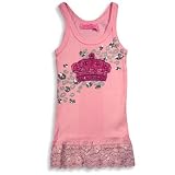 Haven Girl - Girls Ribbed Crown Tank, Pink