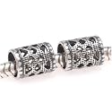 Antiqued Silver Plated Ornate Spacer 8mm Filigree Tube Beads Fits Pandora (2)