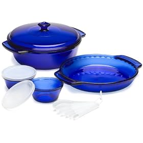 Click here to buy Anchor Hocking 15 Piece Impressions Cobalt Blue Set by Anchor Hocking.
