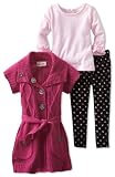 Little Lass Baby-Girls Infant 3 Piece Sweater Set with Hearts