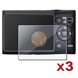 3 Pack Crystal LCD Screen Shield For Canon ELPH 300 HS / IXUS 220 HS