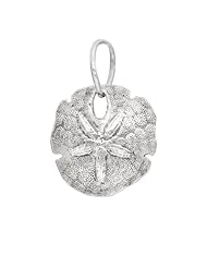 Novobeads Sand Dollar Charm Sterling Silver Charm Bead - Made in USA w imported materials - Fits all major bead bracelets