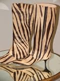 NEW BEIGE PONY BELOW KNEE BOOTS #26206