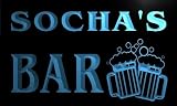 w009920-b SOCHA Name Home Bar Pub Beer Mugs Cheers Neon Light Sign