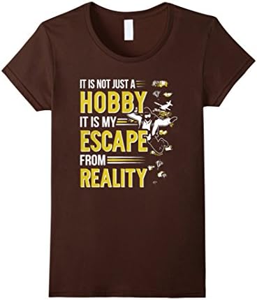 Women's Skydive T Shirts: Hobby Escape Reality T Shirt Small Brown