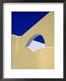 Angular Architectural Features Against Blue Sky, Santorini Island, Southern Aegean, Greece Photography Framed Art Poster Print by Jan Stromme, 18x22
