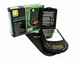 Jennings Jscale JS-300V 300g x 0.01g Digital Pocket Scale - Modes: Grams (g), Ounces (oz), Carot (ct), Grain (gn) and More - All Black with Red LCD Display