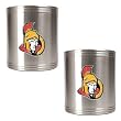 Ottawa Senators 2pc Stainless Steel Can Holder Set- Primary Logo NHL Hockey