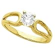 14K Yellow Gold Diamond Solitaire Engagement Ring - 0.50 Ct.