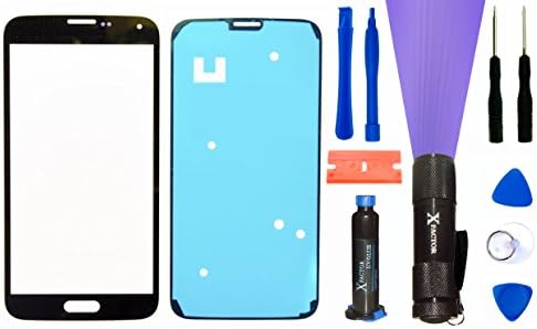 Xfactor S5 Samsung Galaxy Screen Replacement KIT•LOCA•UV BLACK LIGHT (digitizer not included) (Black)