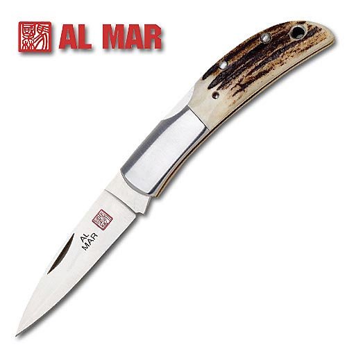 Buy Al Mar Hawk Folding Knife w Stag Bone Handle by Al Mar