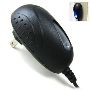 Premium Black Rapid Home Travel Wall Charger with Build-in Blue LED and IC Chip for Apple Iphone 3G, 3GS, 3G-S, Iphone 1st Generation, Ipod Nano 5, 5th Generation, 5th Gen Ipod Nano 4th 2nd Generation, IPod Touch, IPod Touch 2nd Generation