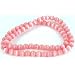 Pink Round Fiber Optic Cats Eye Beads 16" Strand 6mm