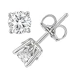 18k White Gold Round Diamond Stud Earrings (G-H/SI2, 1 ct. tw.)