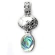 Silver Stone Pendants, Size: 45mm