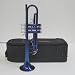 Crystalcello WD415 B Flat Lacquer plated Trumpet with Carrying Case - Blue