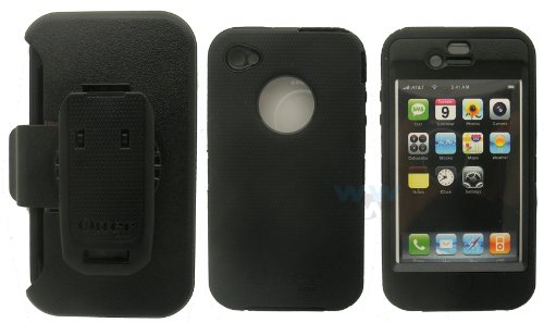 OtterBox Defender Case for iPhone 4 (Black, Retail Packaging, Fits AT&T iPhone)