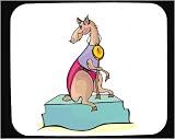 Decorated Mouse Pad with humans, human, body, pedestal, sport, individuals, people, individual, horse, persons, winner, person, athlete, guanaco, medal