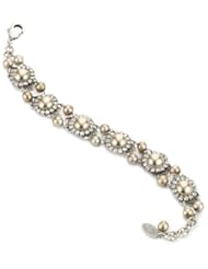 Liz Palacios "Perlas" Swarovski Crystal and Pearl Bracelet