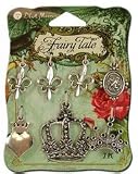Blue Moon Beads - Fairy Tale - Metal Jewelry Charm - Royal Accessory - Antique Silver