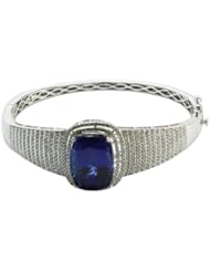18K Exquisite Tanzanite Bangle with Diamonds(NEW ARRIVAL)