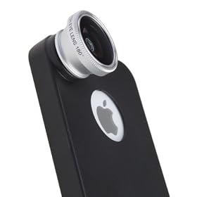 180 Degree 0.28X Screw Type Detachable Fisheye Camrera Lens For iPhone 4 4S NANO 4G With Back Case