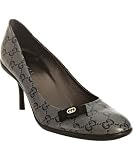 Gucci black and blue crystal GG lam bow pumps