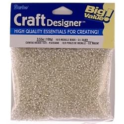 10/0 Rocaille Seed Beads, Silver, 100 Gram Pkg.