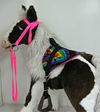 Butterscotch & S'Mores Interactive Horse Saddle Set, Neon Bright
