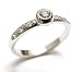Diamond and Platinum Promise Ring, Ring Size 6, TW 0.25 Carat