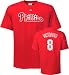 Shane Victorino Majestic Name and Number Red Philadelphia Phillies T-Shirt - Medium