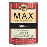 Nutro MAX Adult Dog Beef and Rice Dinner Canned Food by Max