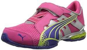PUMA Voltaic 3 V Kids Running Shoe (Toddler/Little Kid/Big Kid),Beetroot Purple/Spectrum Blue/Sunny Lime,10.5 M US Little Kid