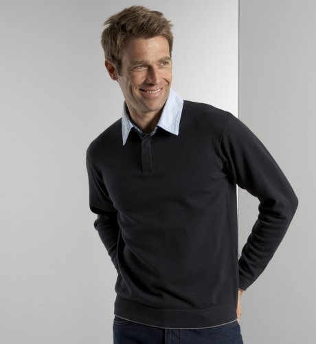 Big & Tall Blue Harbour Chambray Rugby Top
