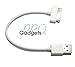 GadgetsPRO 30-pin to USB Cable for all Apple 30-pin devices - Short 0.2m/8in (Single pack)