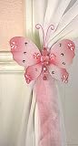 Nylon Butterfly Curtain Tieback - Pink Emily (Sold Individually)