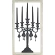 Framed Candelabra Silhouette Wall D&eacute;cor, Trompe L'Oeil