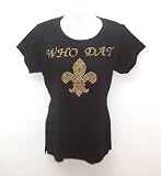 Gold WHO DAT Womens T Shirts Sz Medium – 2xl