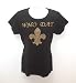 All Products : Gold WHO DAT Womens Black T Shirts Sz M - 2xl