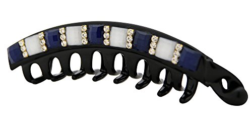 ボナバンチュール（Bonaventure） MIYABI バナナクリップ （ スクエア ビジュー ) 大 大きめ レディース ヘアアクセサリー ヘアクリップ バンスクリップ 人気 ブランド 髪留め