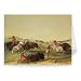 Buffalo Hunt, plate 7 from Catlin's North.. - Greeting Card (Pack of 2) - 7x5 inch - Art247 - Standard Size - Pack Of 2
