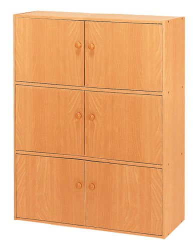 Home Source Industries US3193 BEECH 6-Cube Utility Cabinet, Beech Finish