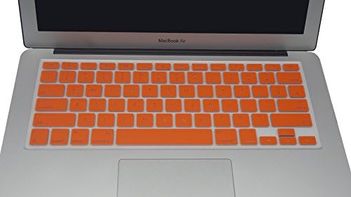 Zky - 13-inch Durable Ultra Thin Backlit Keyboard Protector Cover Silicone Skin for Macbook Air 13" (Backlit Series Orange)