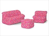 Product details for Elite Products 32-4503-824 - Childrens 3-Piece Foam Sofa Set - Pink Flower..