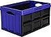 CleverMade CleverCrates 46 Liter Collapsible Storage Bin/Container: Solid Wall Utility Basket/Tote, Iris Blue